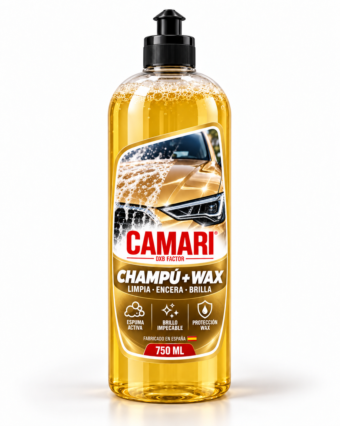 CAMARI Champú + Wax 750 ml · champú con protección wax para el lavado del coche