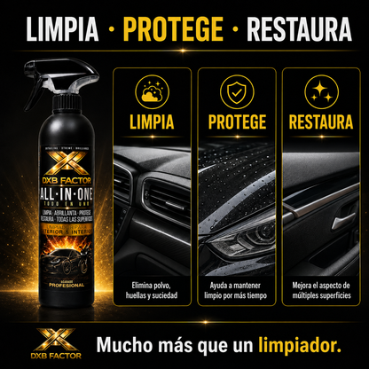 DXB Factor All-In-One 500 ml – Limpiador Premium Todo en Uno para Vehículos