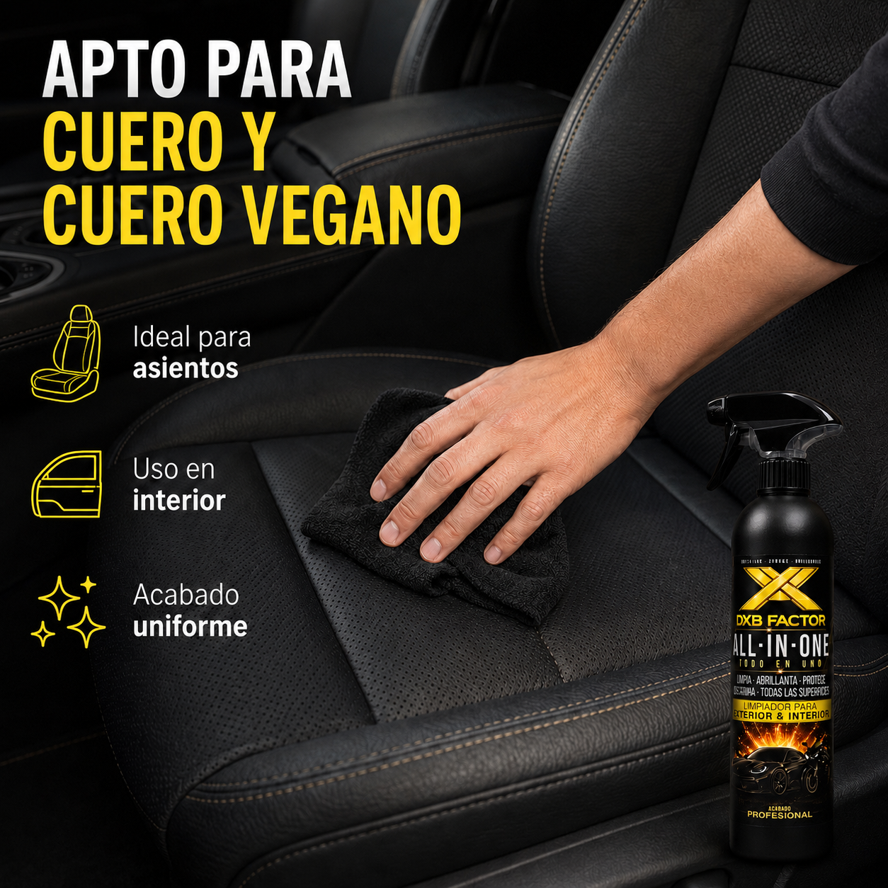 DXB Factor All-In-One 500 ml – Limpiador Premium Todo en Uno para Vehículos