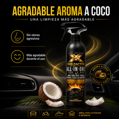 DXB Factor All-In-One 500 ml – Limpiador Premium Todo en Uno para Vehículos