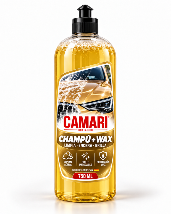 CAMARI Champú + Wax 750 ml · champú con protección wax para el lavado del coche